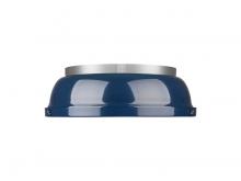  3602-14 PW-NVY - Duncan 14" Flush Mount in Pewter with Matte Navy